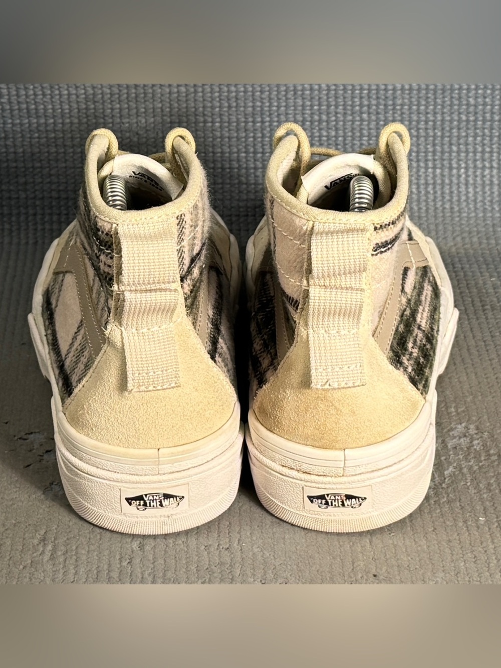 Vans Sentry Sk8-Hi Top Plaid Turtledove Ultra Cushion Sneakers Women’s Size 6.5 - Picture 7 of 9
